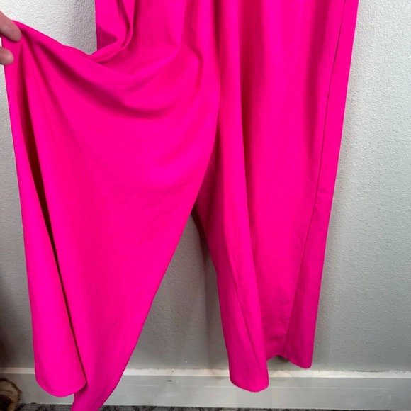 Hutch Women's One Piece Ruffle Wrap Jumpsuit Wide Leg Pink Size M - Picture 5 of 15